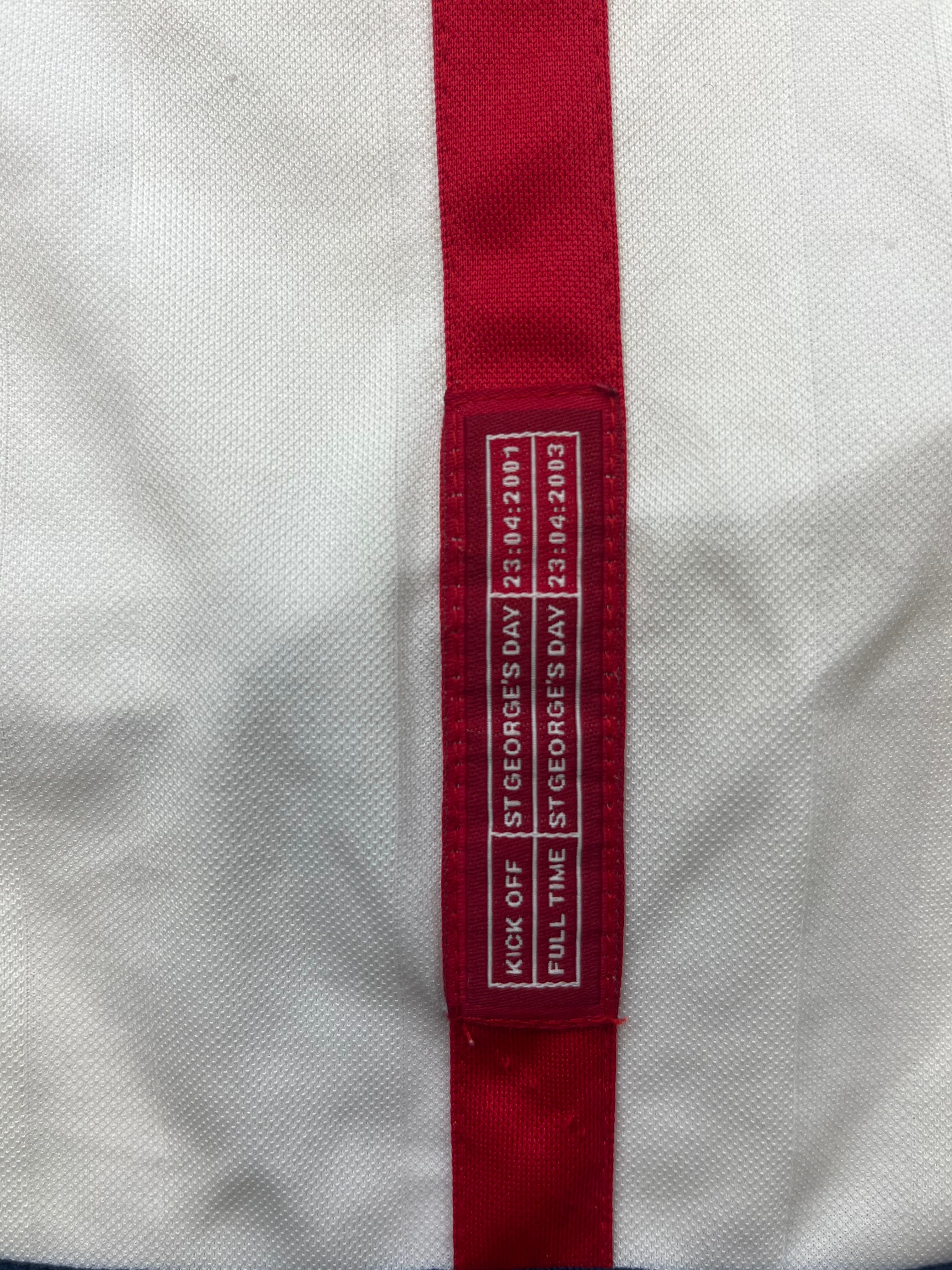 2001/03 England Home Shirt (L) 9/10