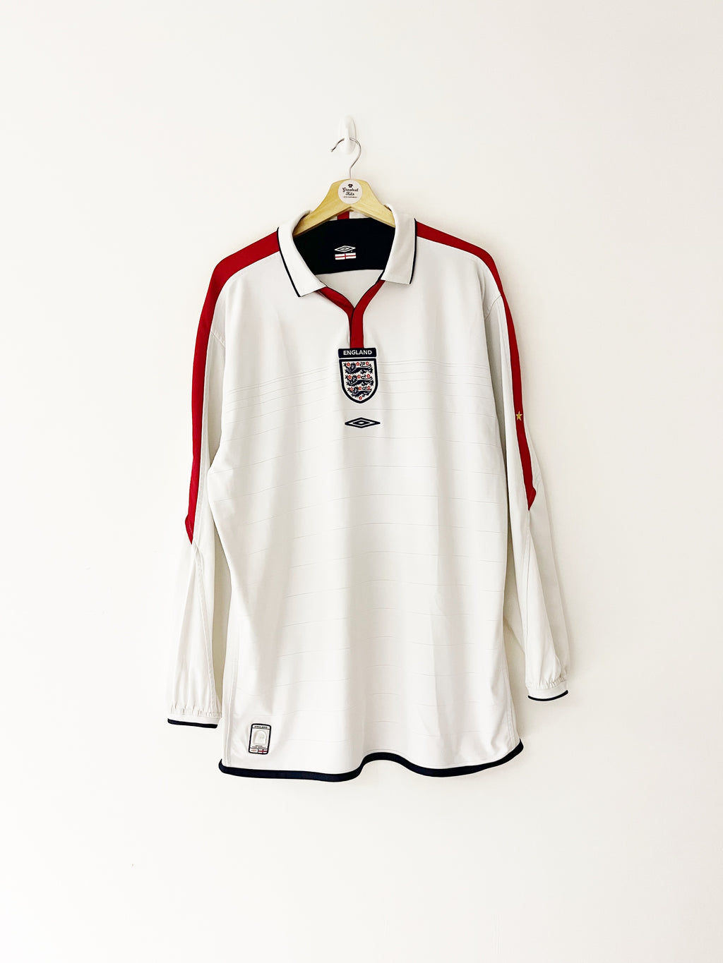 2003/05 England Home L/S Shirt (XL) 8/10