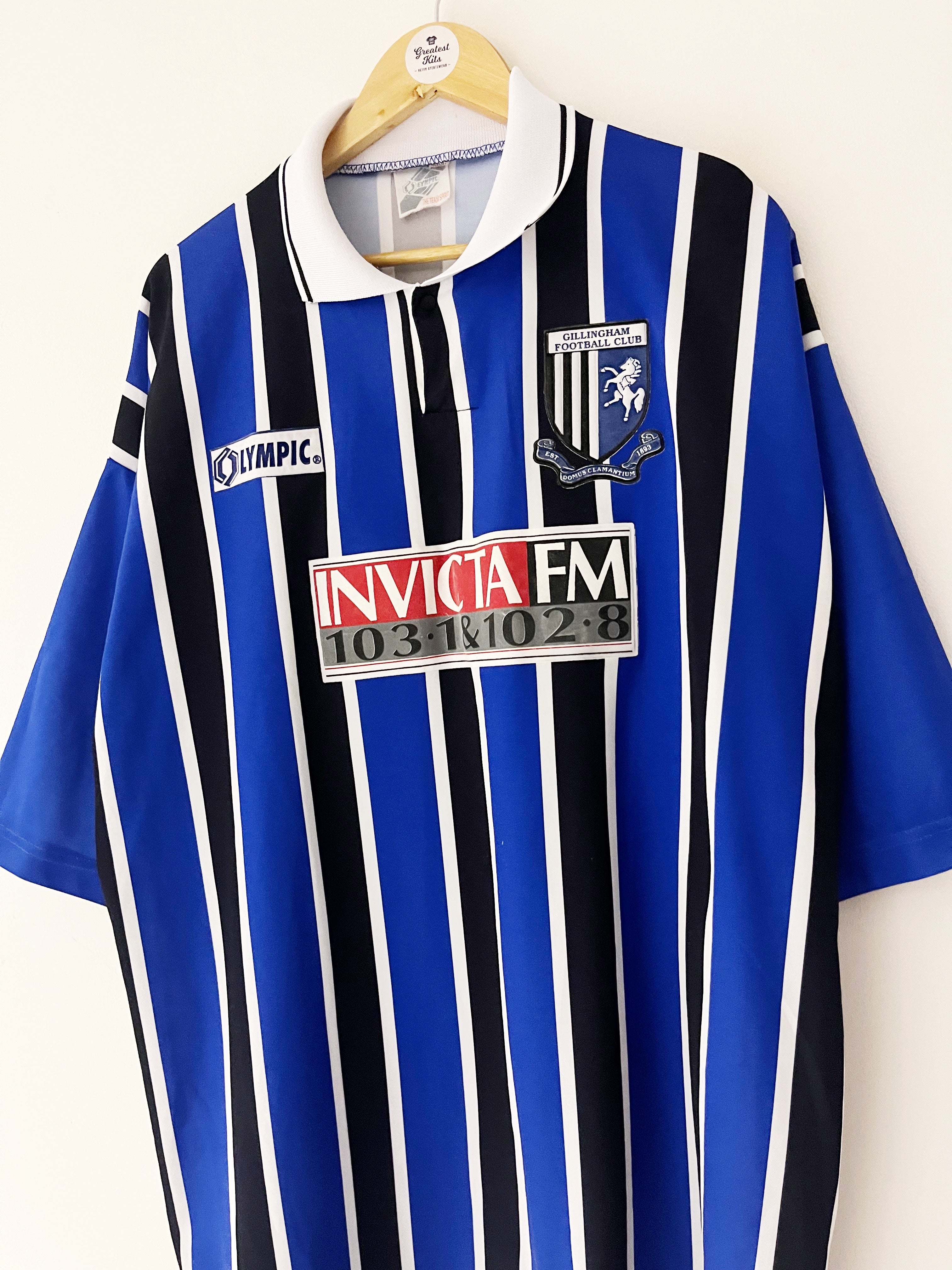 1995/96 Gillingham Home Shirt (XXL) 9/10