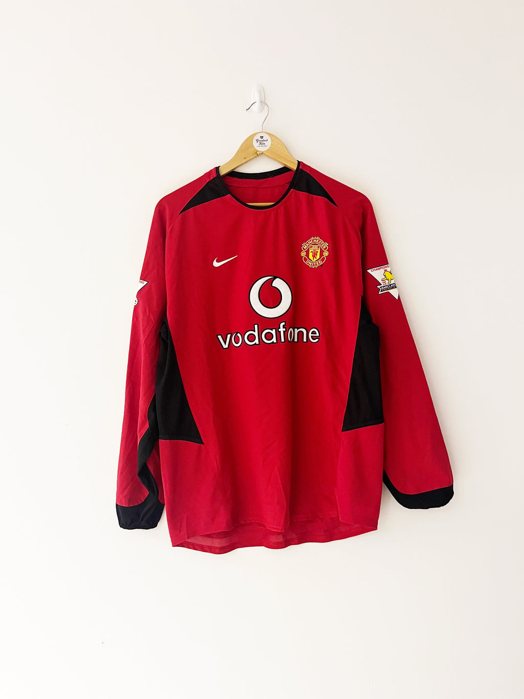 2002/04 Manchester United Home L/S Shirt (M) 9/10