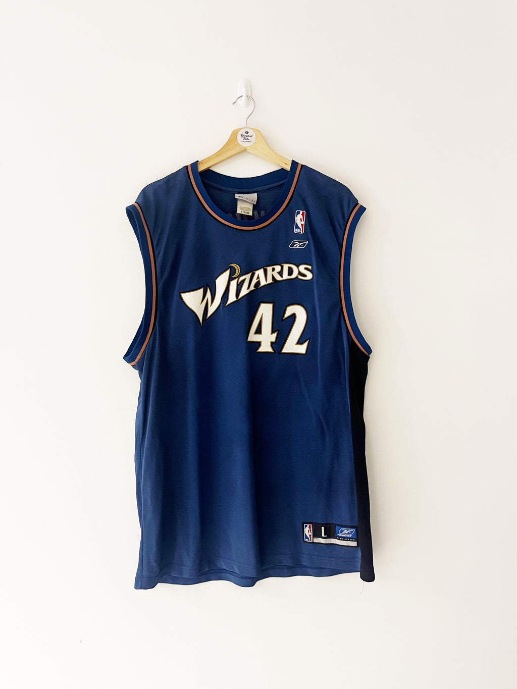 2002/05 Washington Wizards Reebok Away Jersey Stackhouse #42 (L) 8/10