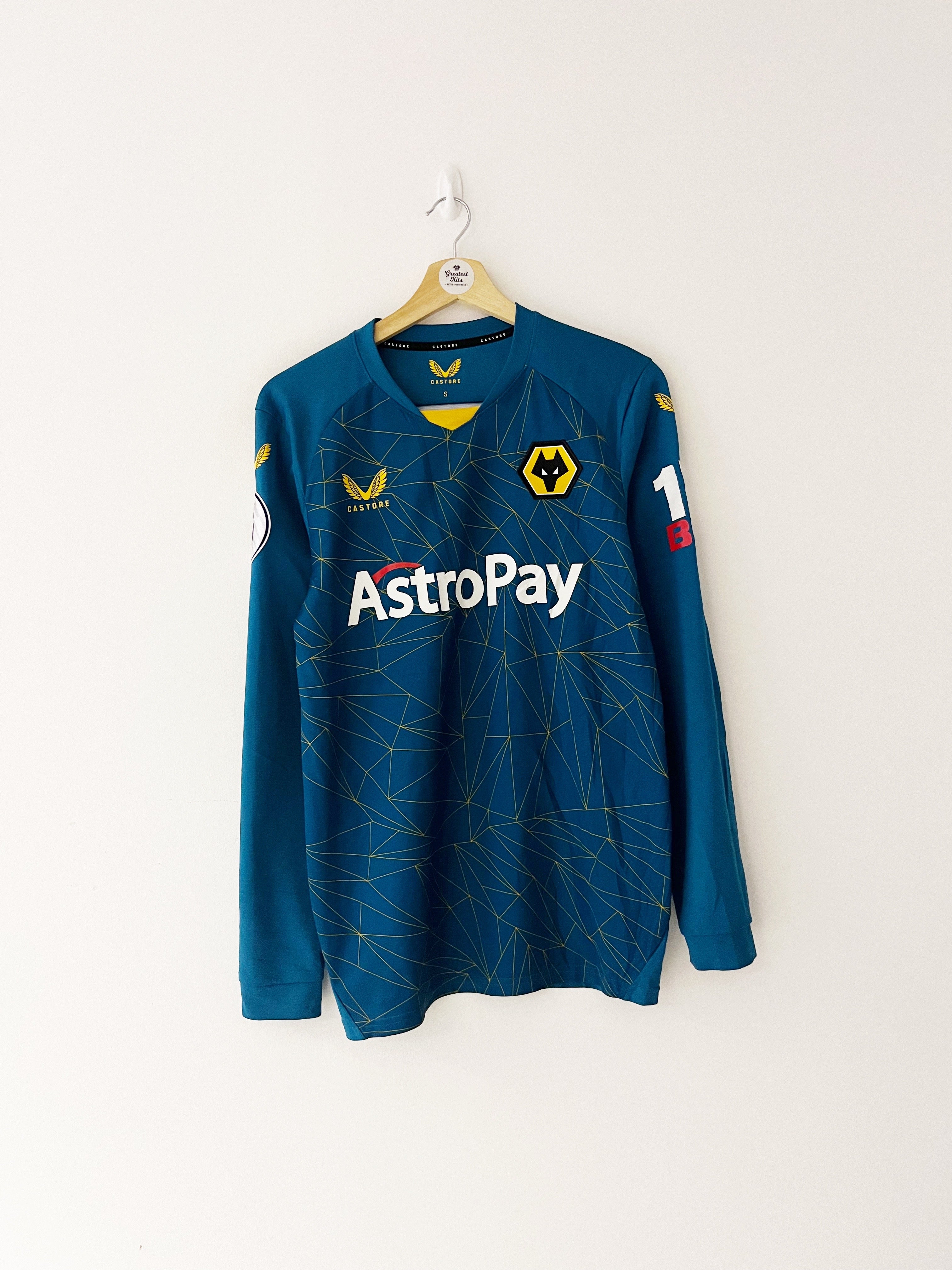 2022/23 Wolves Away L/S Shirt (S) 9/10