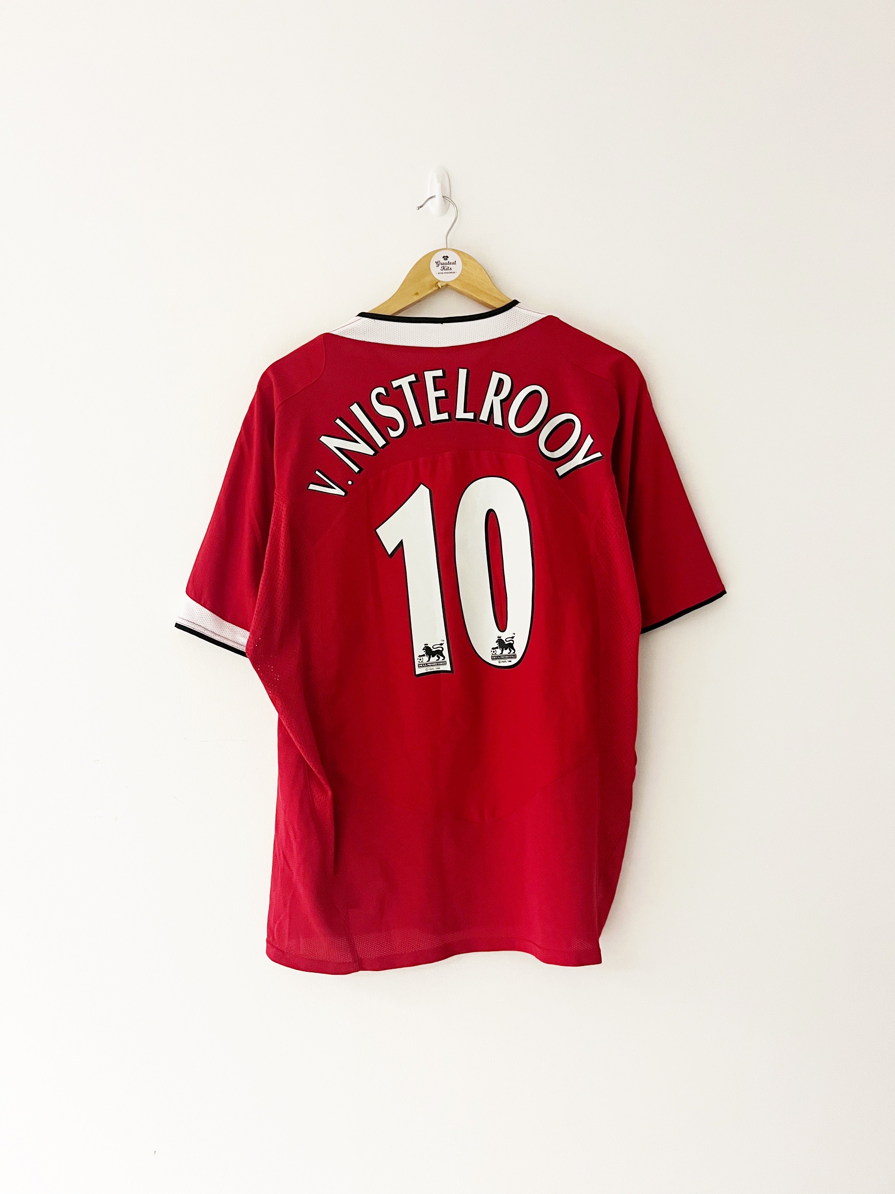 2004/06 Manchester United Home Shirt v.Nistelrooy #10 (L) 8.5/10