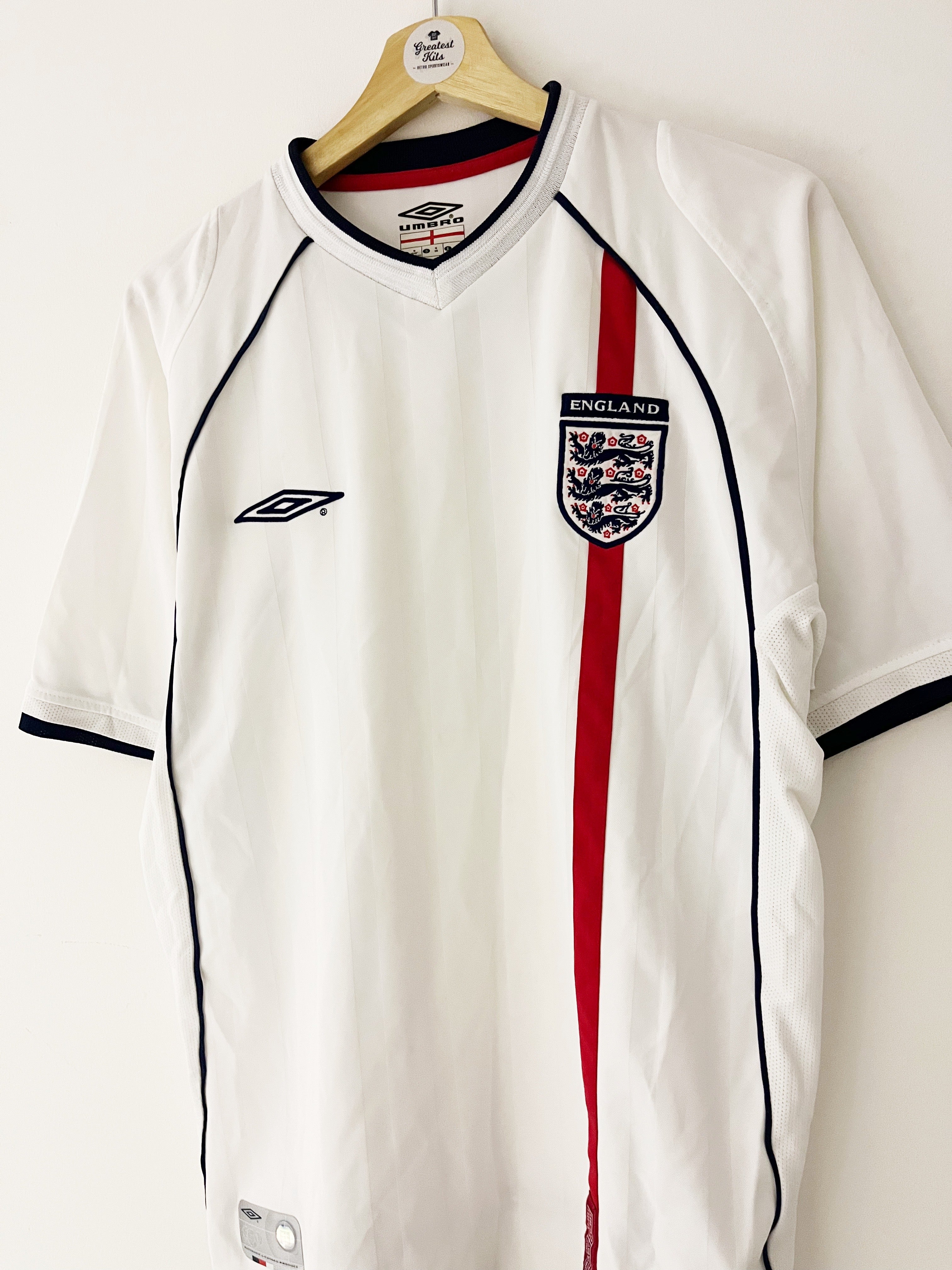 2001/03 England Home Shirt (L) 9/10