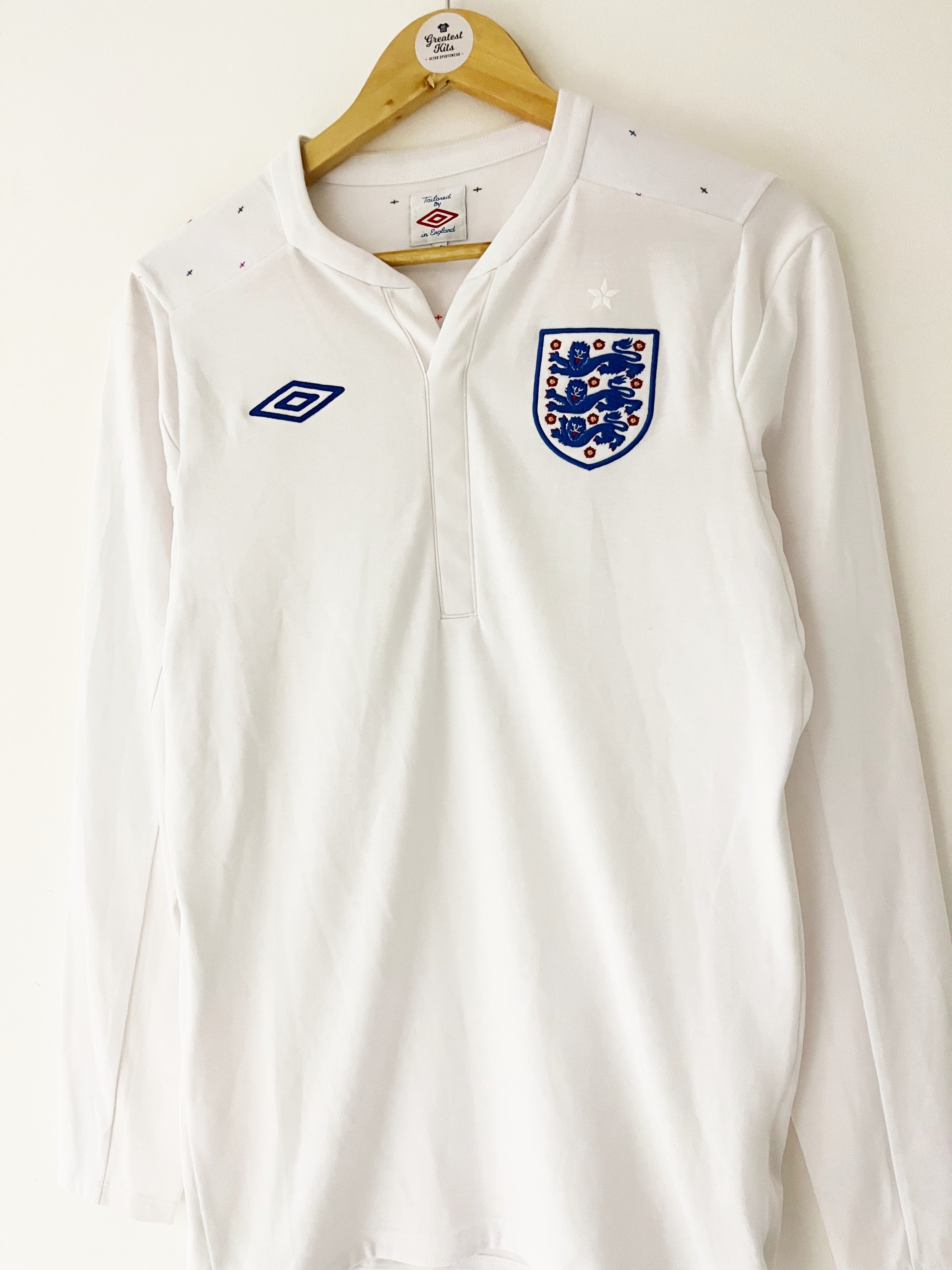 2011/12 England Home L/S Shirt (M) 9/10