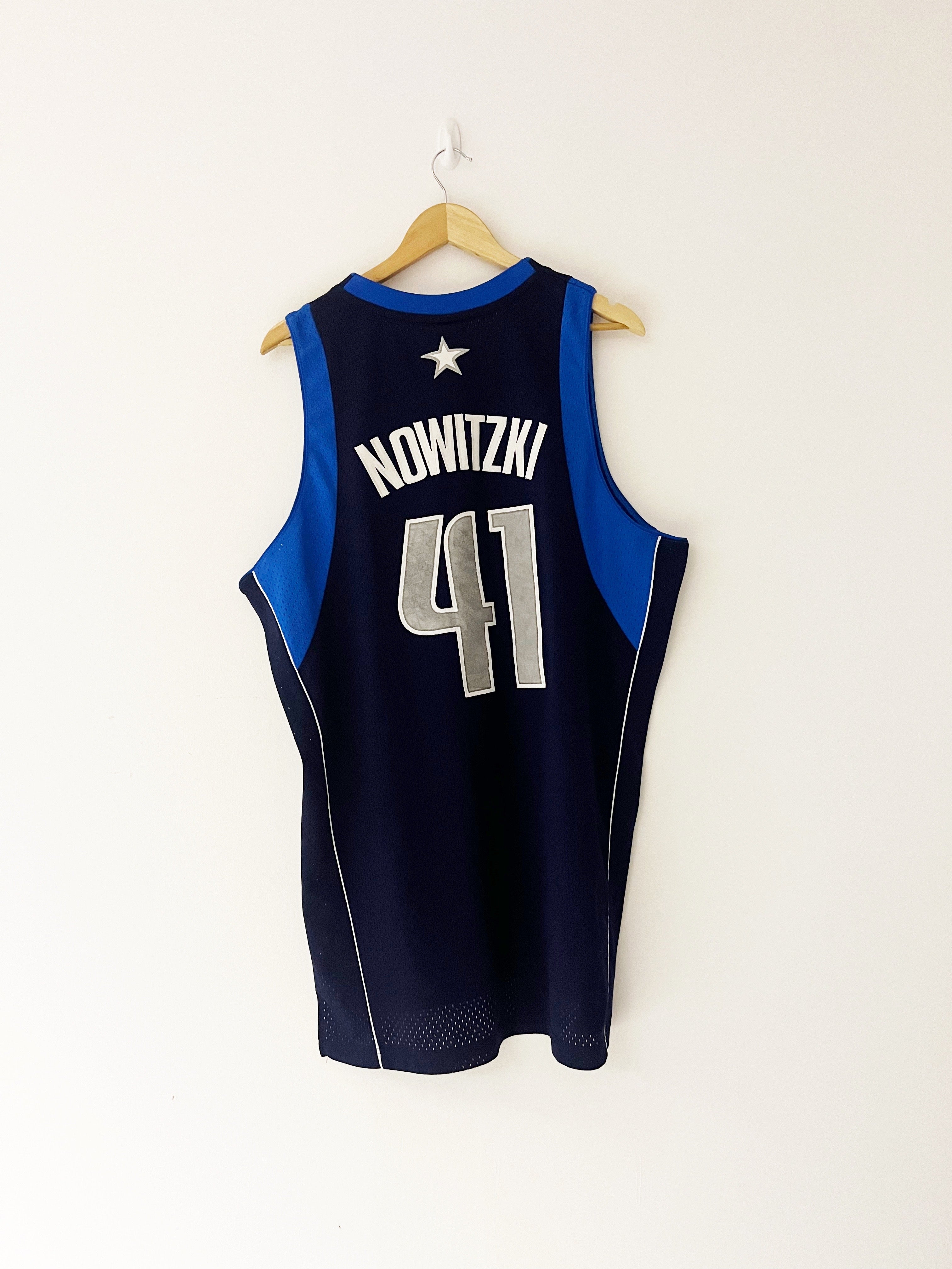 2002/05 Dallas Mavericks Away Reebok Jersey Nowitzki #41 (L) 9/10