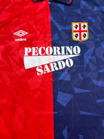 1992/93 Cagliari Home Shirt (XL) 9/10