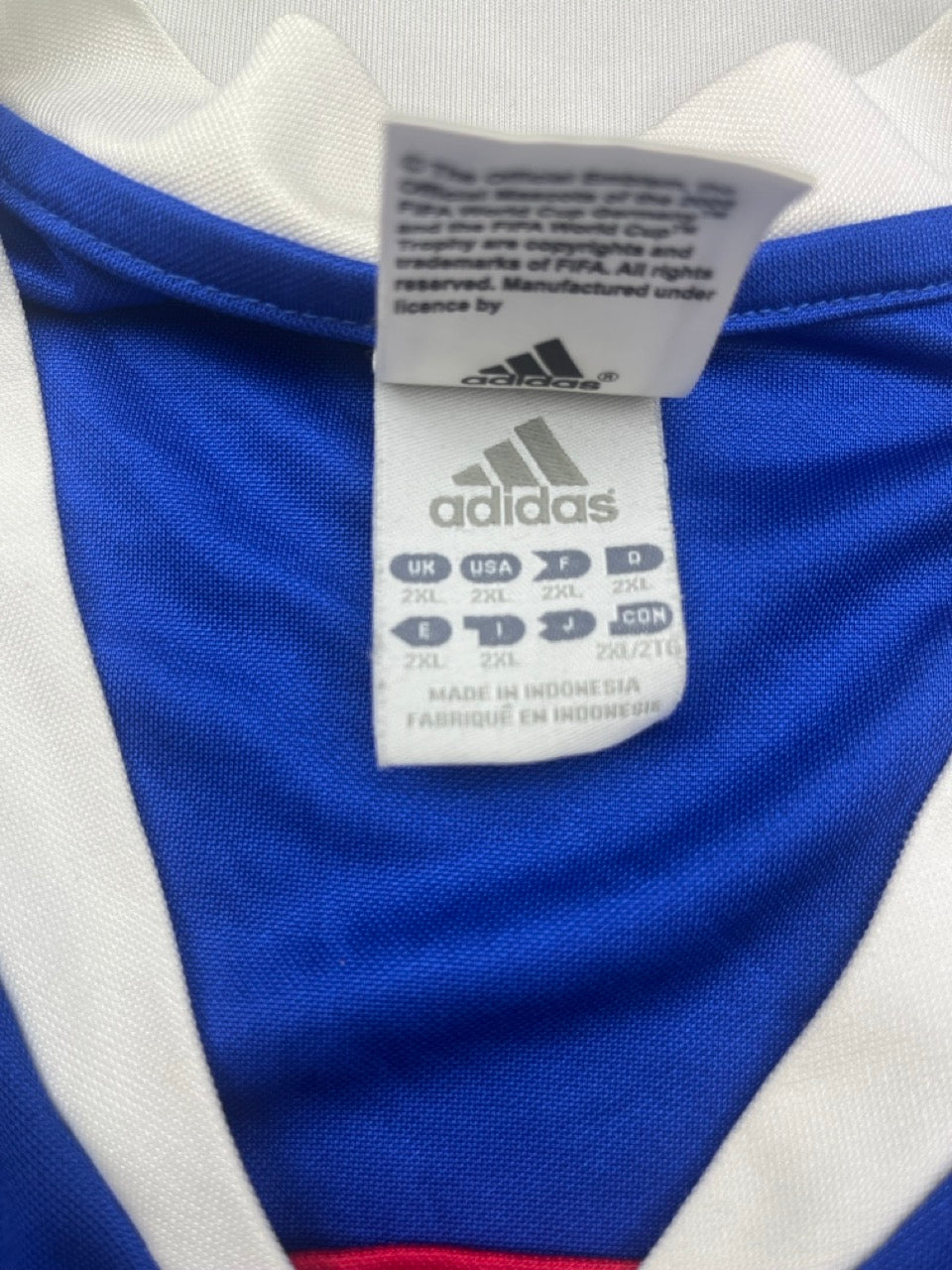2006 France Adidas World Cup Fan Shirt (XXL) 8/10