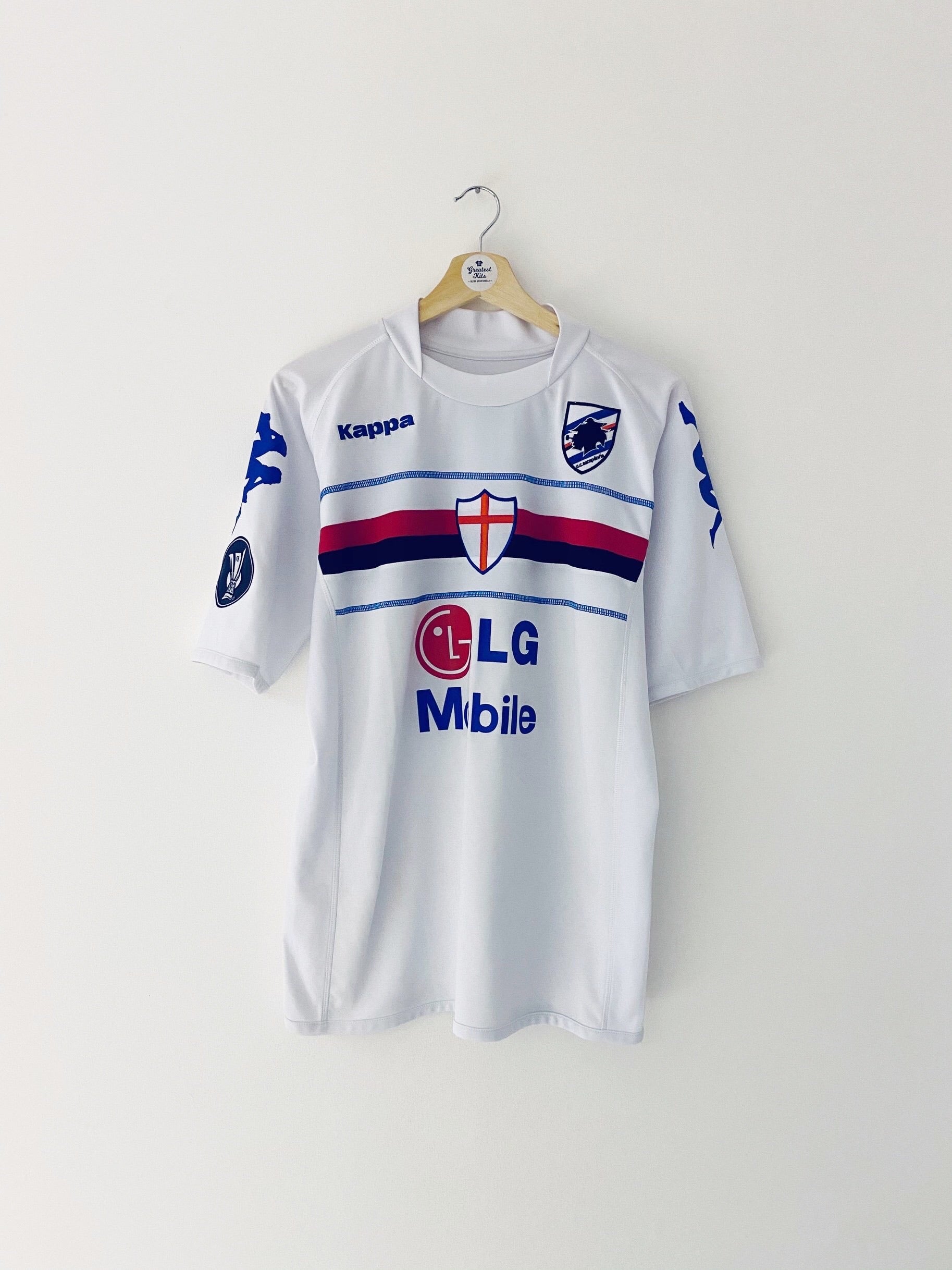 2005/06 Sampdoria *Edición del jugador* Camiseta GK S/S de la Copa de la UEFA Antonioli n.º 21 (M) 7/10