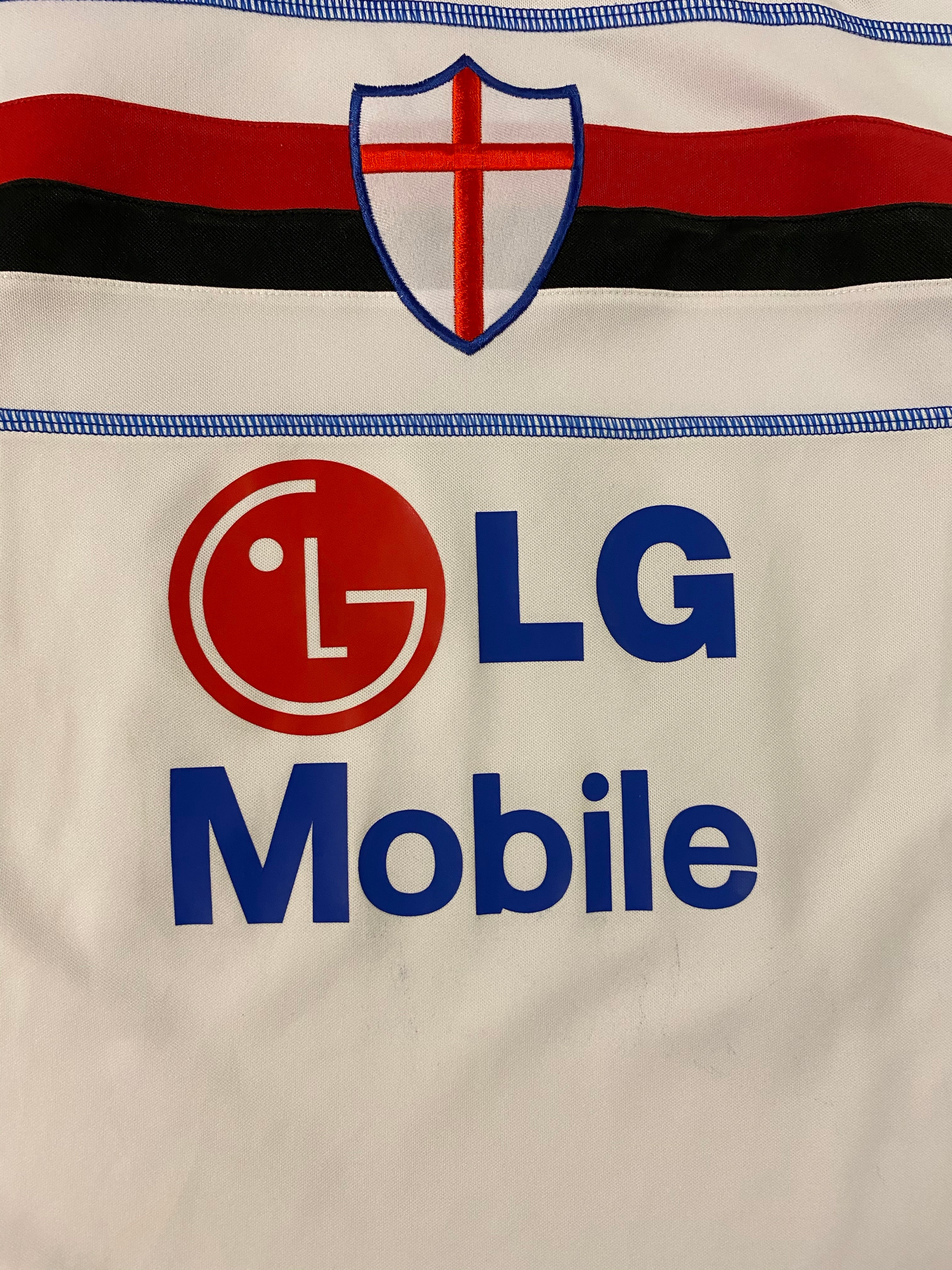 2005/06 Sampdoria *Edición del jugador* Camiseta GK S/S de la Copa de la UEFA Antonioli n.º 21 (M) 7/10