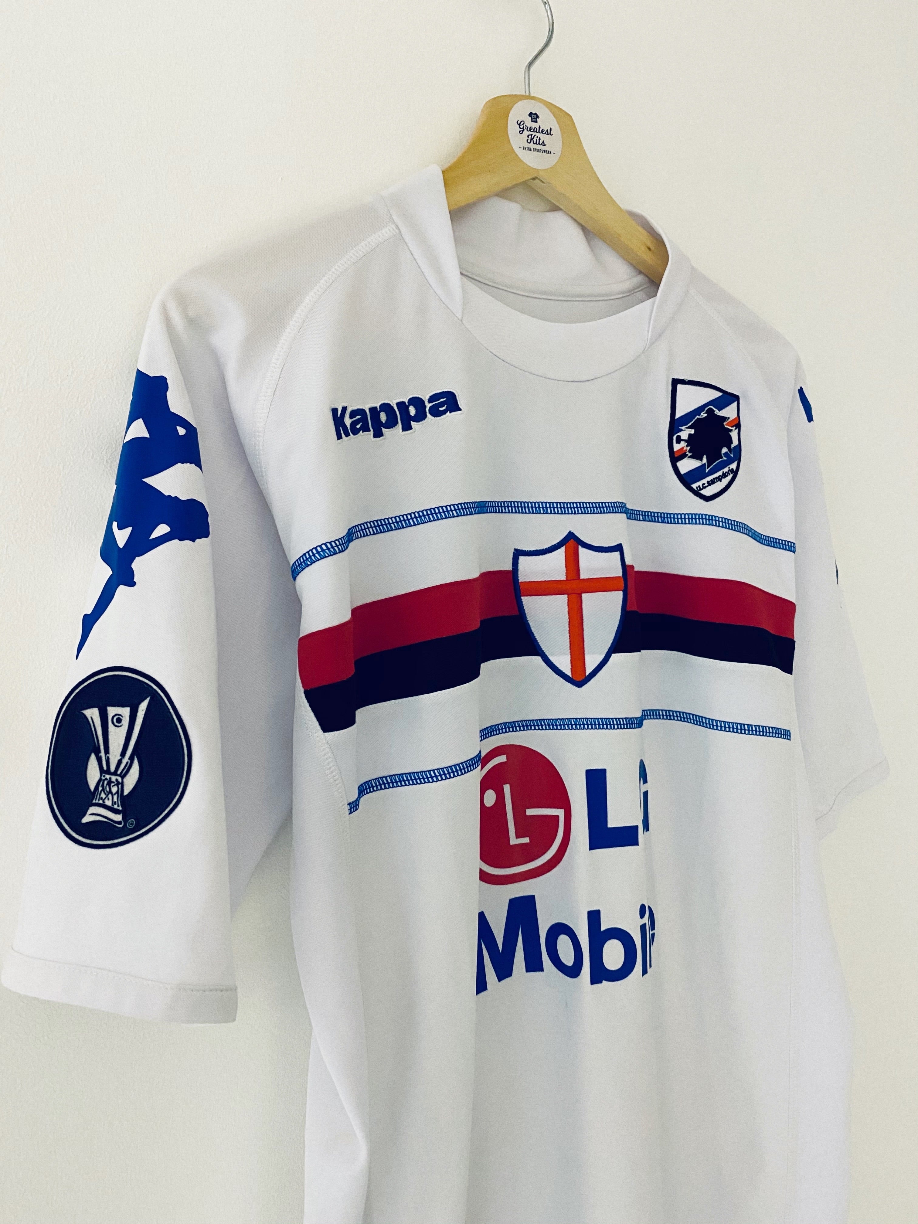 2005/06 Sampdoria *Edición del jugador* Camiseta GK S/S de la Copa de la UEFA Antonioli n.º 21 (M) 7/10